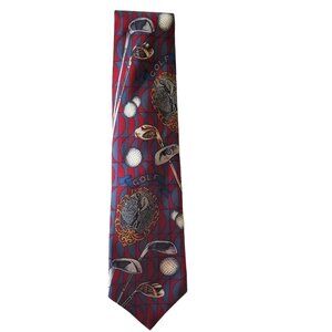 American Sports Classics Golf Theme 100% Silk Neck Tie Made in USA